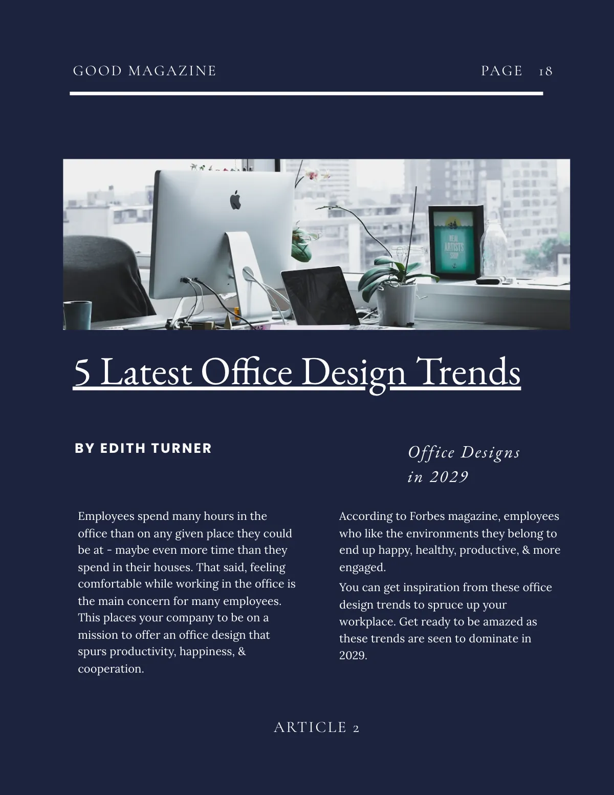 Free Creative Architect Magazine Template to Edit Online