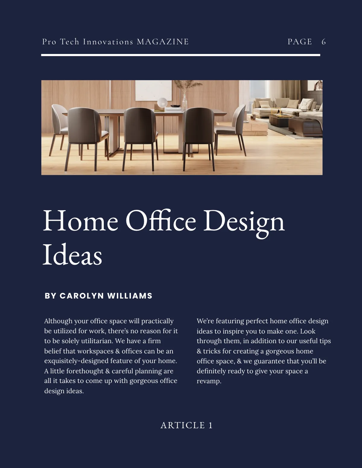Free Creative Architect Magazine Template to Edit Online