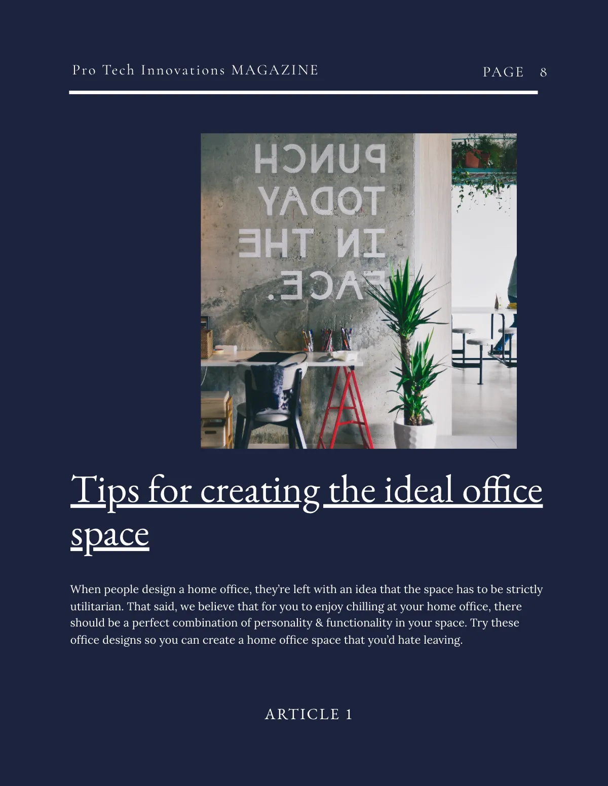 Free Creative Architect Magazine Template to Edit Online