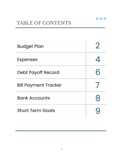 Free Budget Planner Template to Edit Online