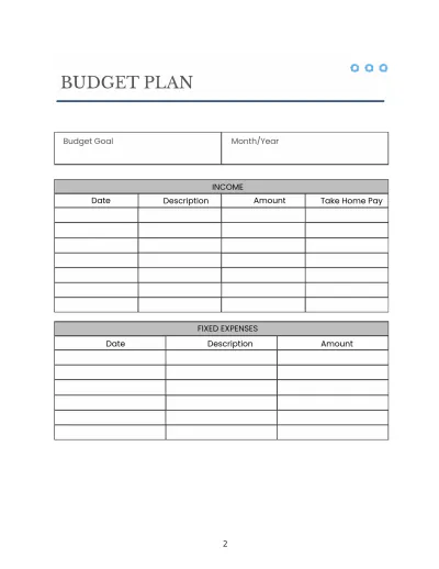 Free Budget Planner Template to Edit Online