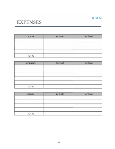 Free Budget Planner Template to Edit Online