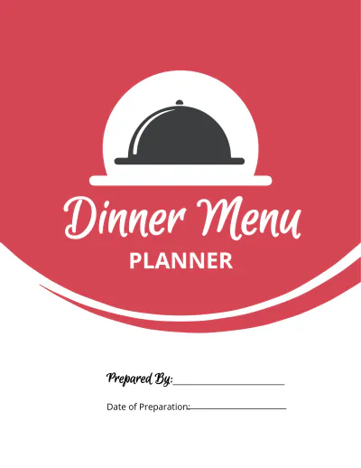 Free Dinner Menu Planner Template to Edit Online