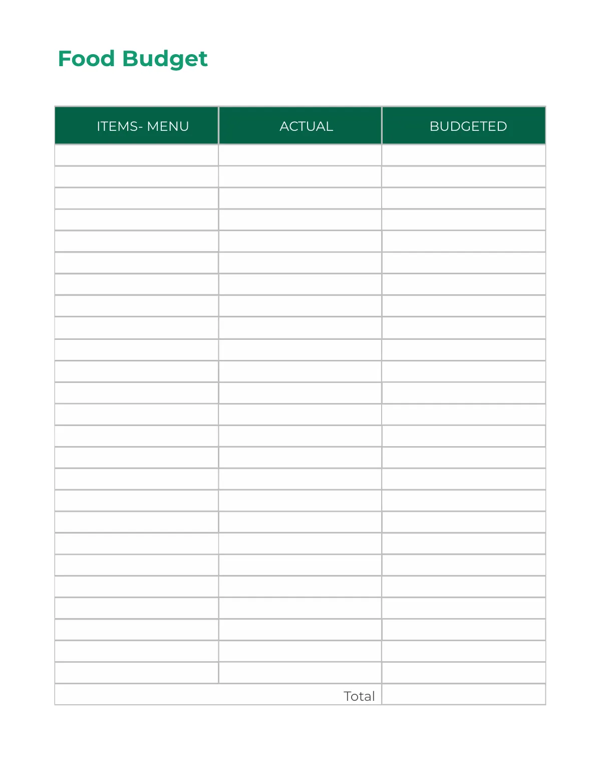 Free Christmas Menu Planner Template to Edit Online