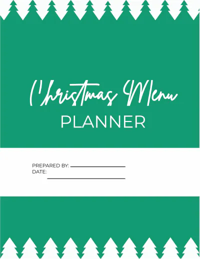 Free Christmas Menu Planner Template to Edit Online
