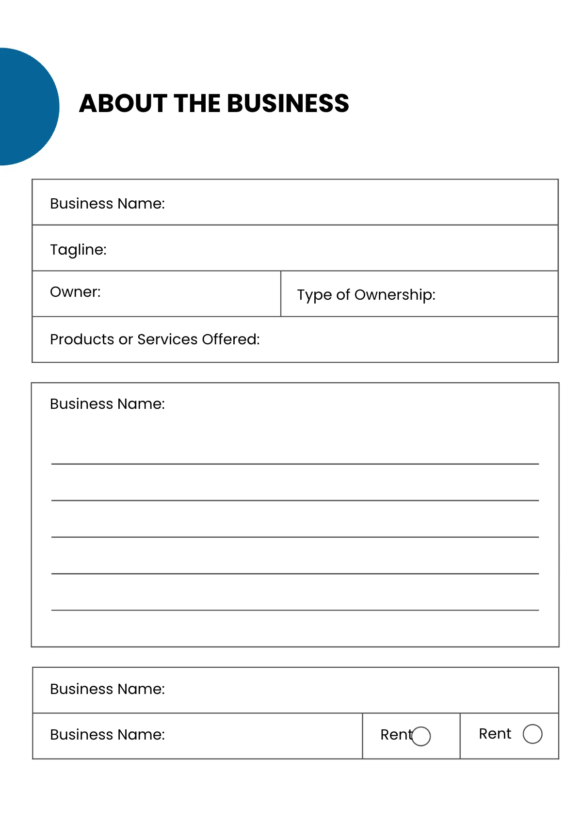 Free Creative Business Planner Template to Edit Online