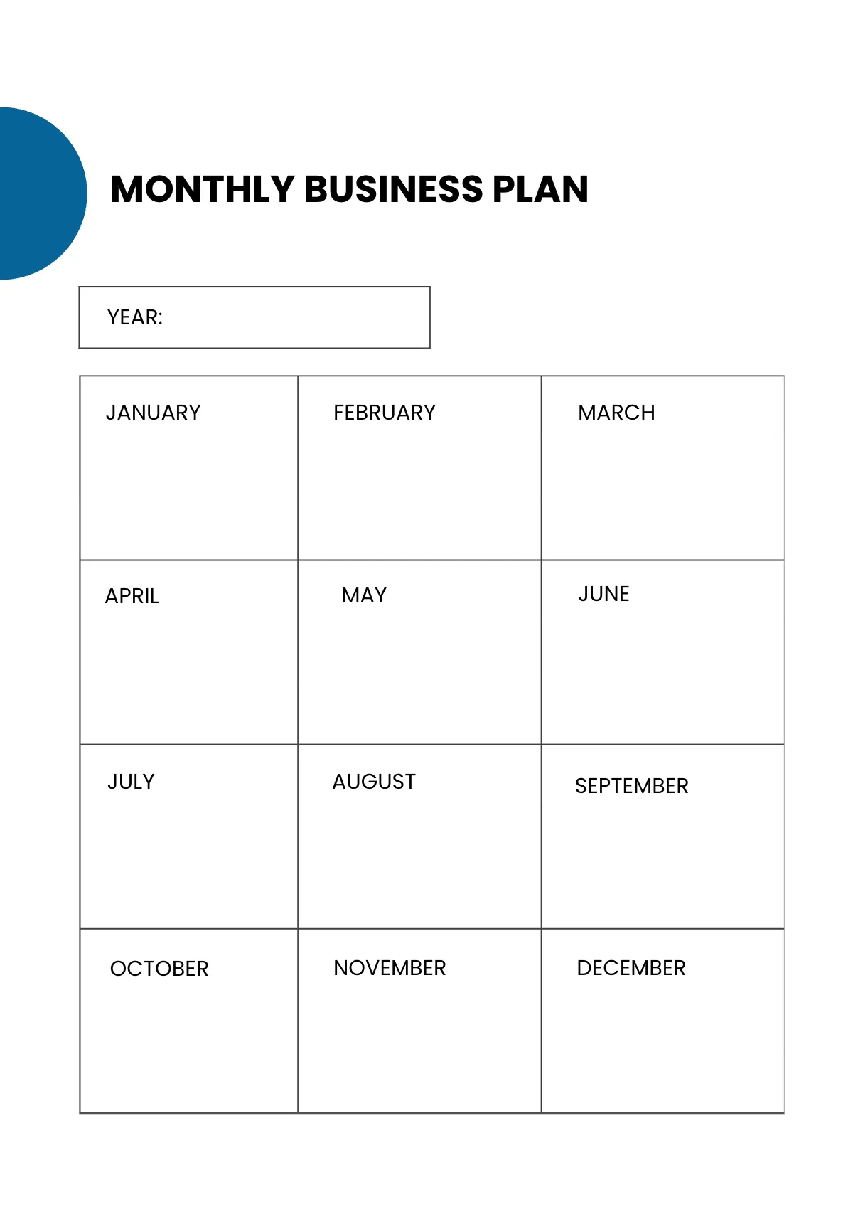 Free Creative Business Planner Template to Edit Online