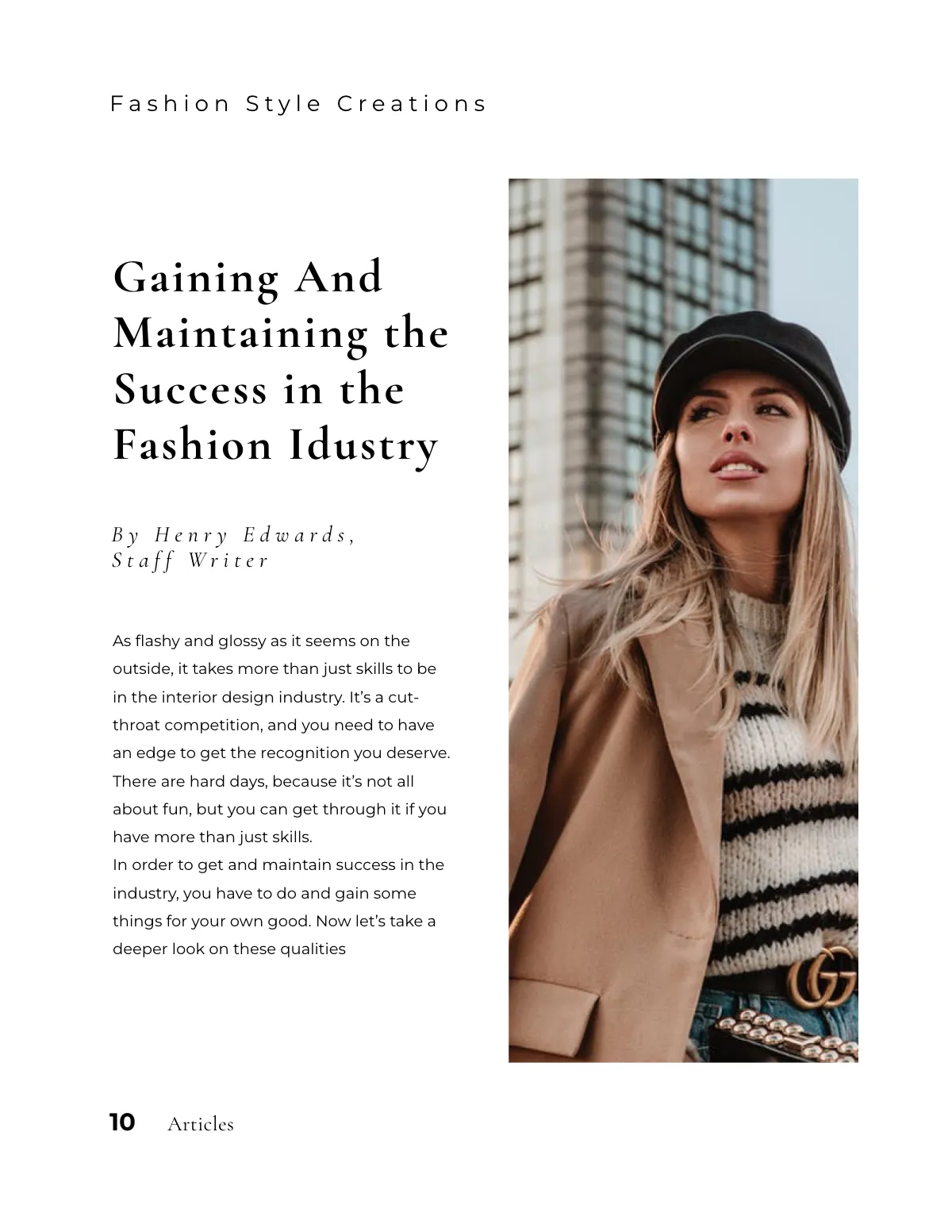 Free Minimal Fashion Magazine Template to Edit Online
