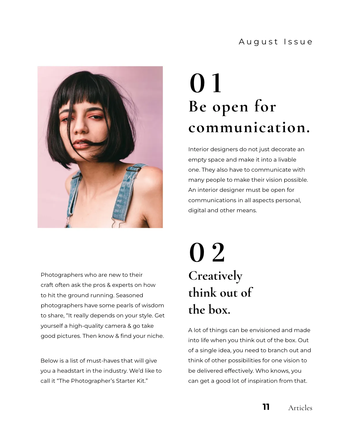Free Minimal Fashion Magazine Template to Edit Online