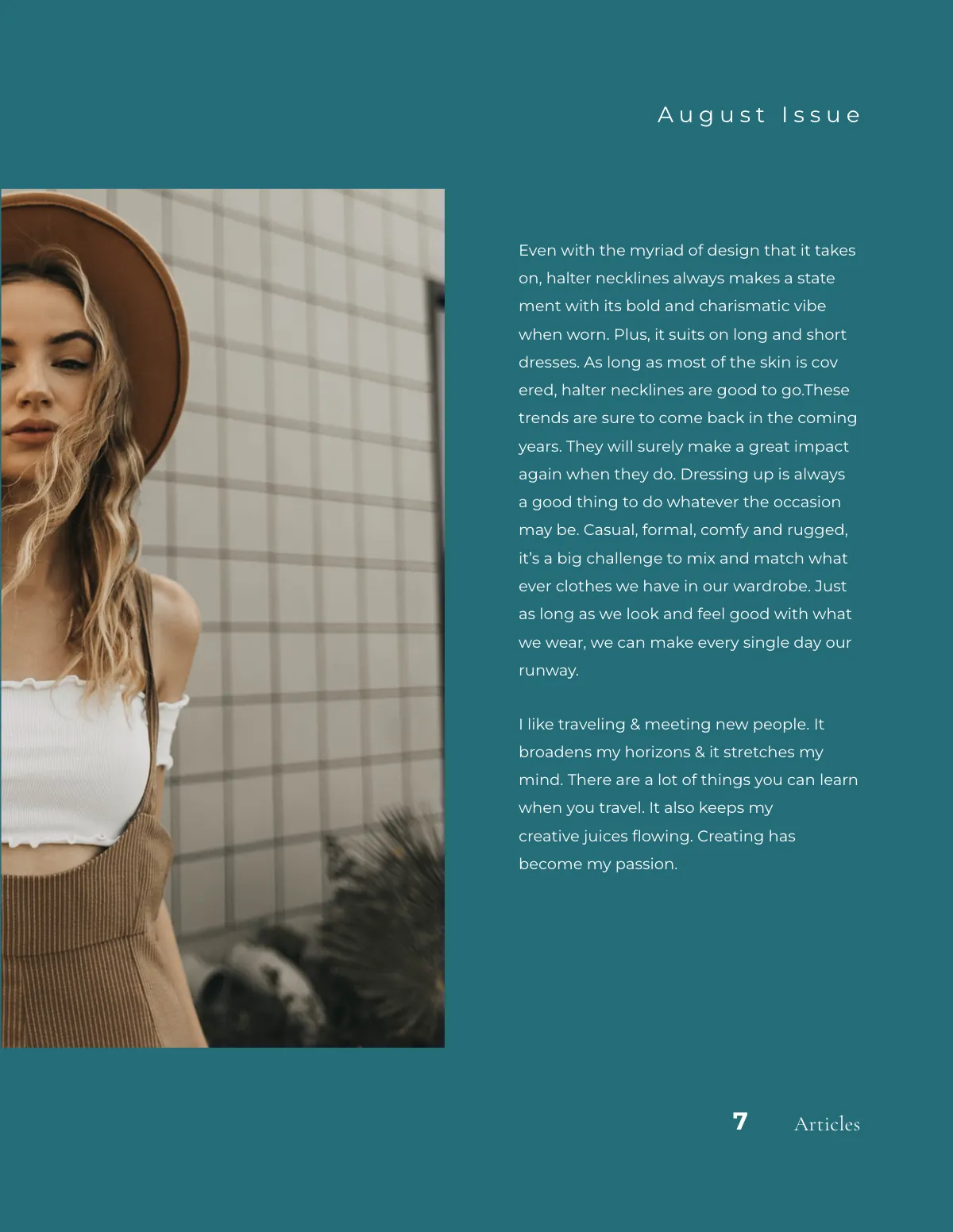 Free Minimal Fashion Magazine Template to Edit Online