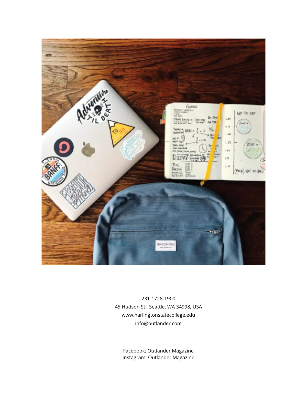 Free Minimal College Magazine Template to Edit Online