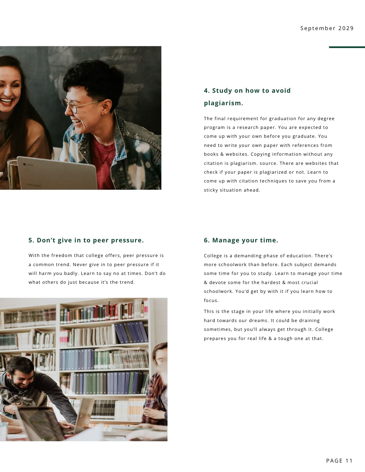 Free Minimal College Magazine Template to Edit Online