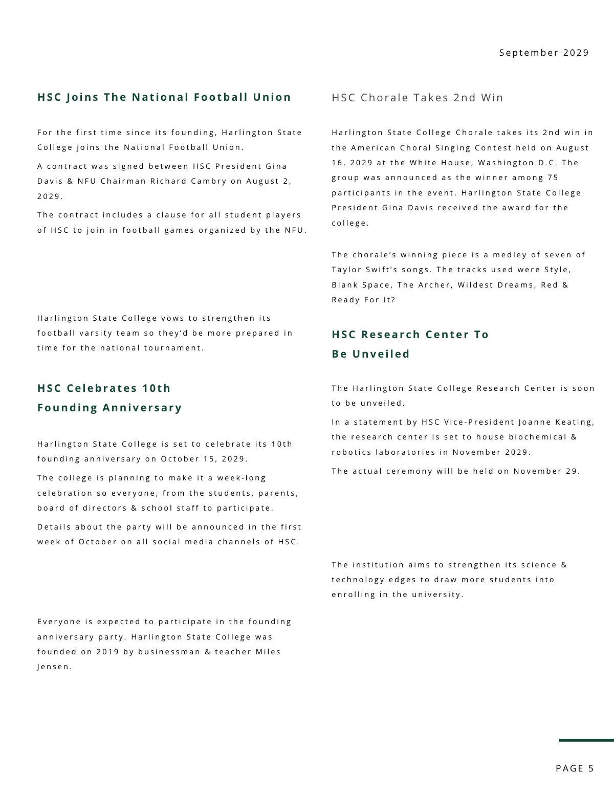 Free Minimal College Magazine Template to Edit Online