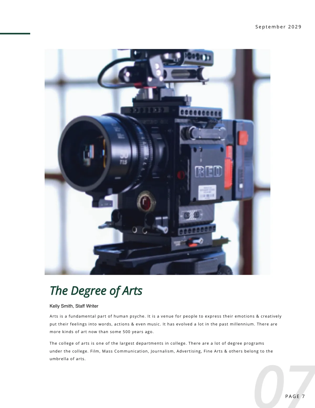 Free Minimal College Magazine Template to Edit Online