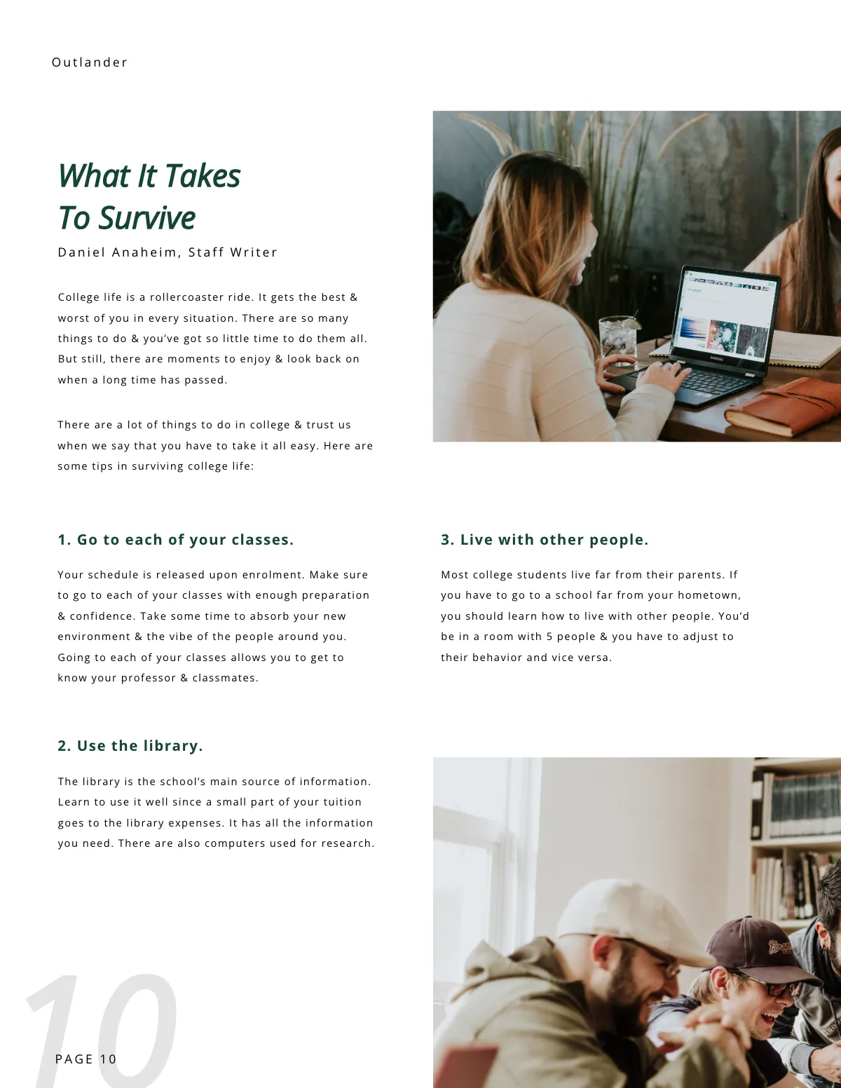 Free Minimal College Magazine Template to Edit Online