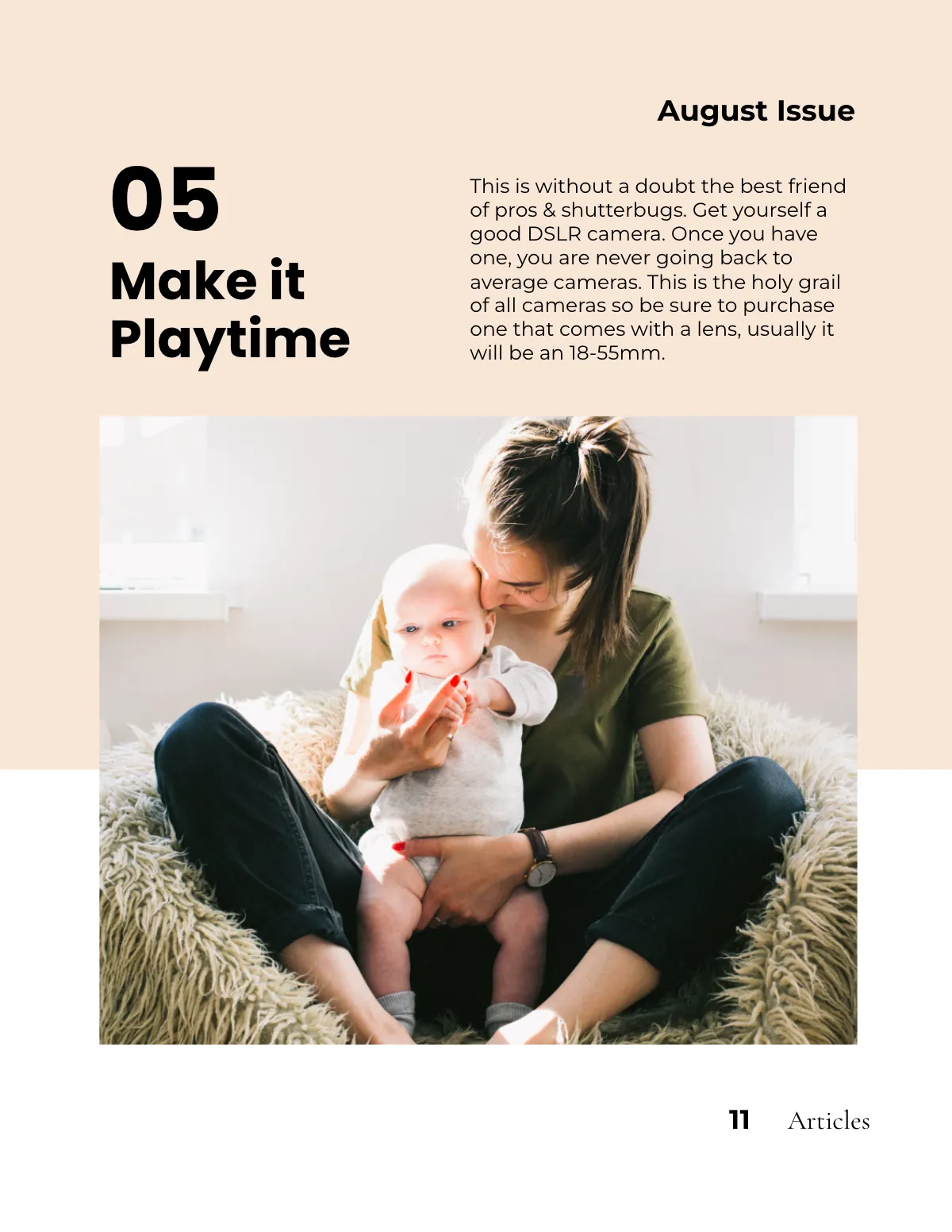 Free Newborn Photography Magazine Template to Edit Online