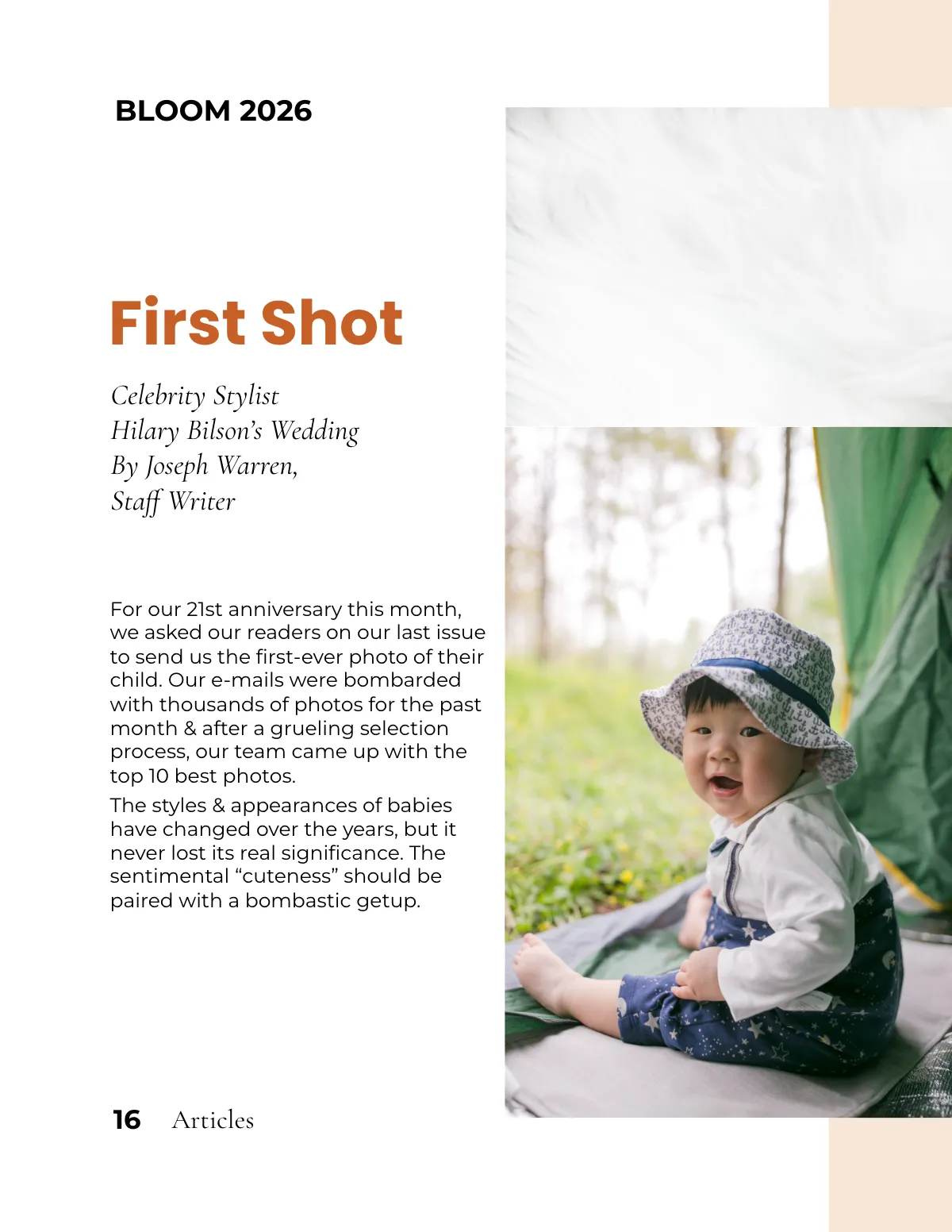 Free Newborn Photography Magazine Template to Edit Online