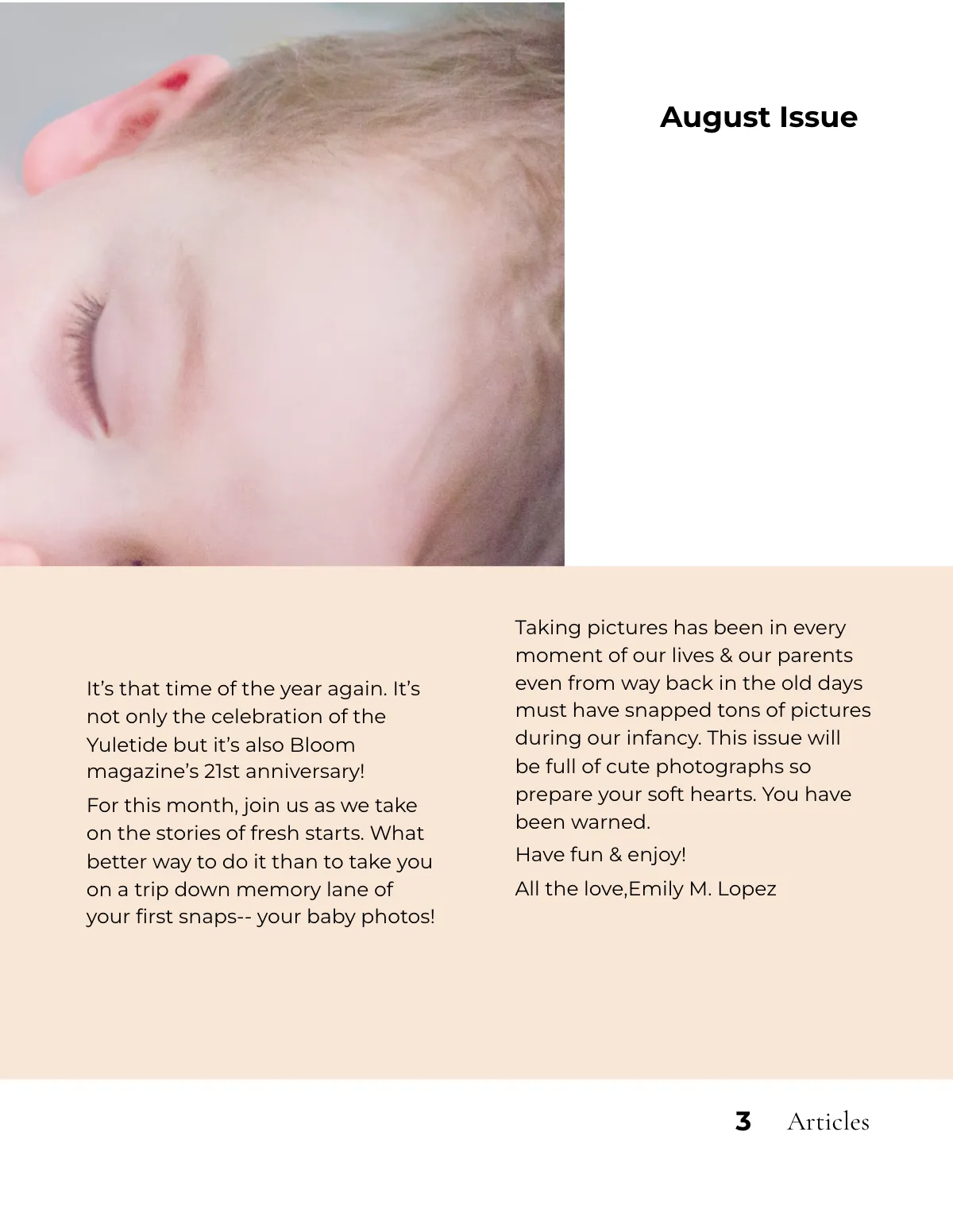 Free Newborn Photography Magazine Template to Edit Online