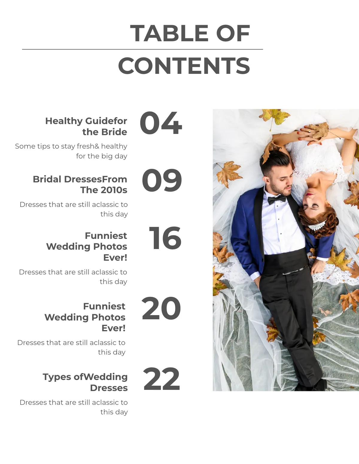 Free Printable Wedding Magazine Template to Edit Online
