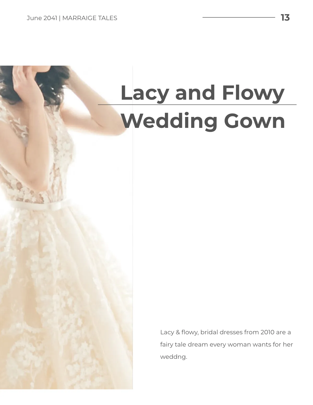 Free Printable Wedding Magazine Template to Edit Online