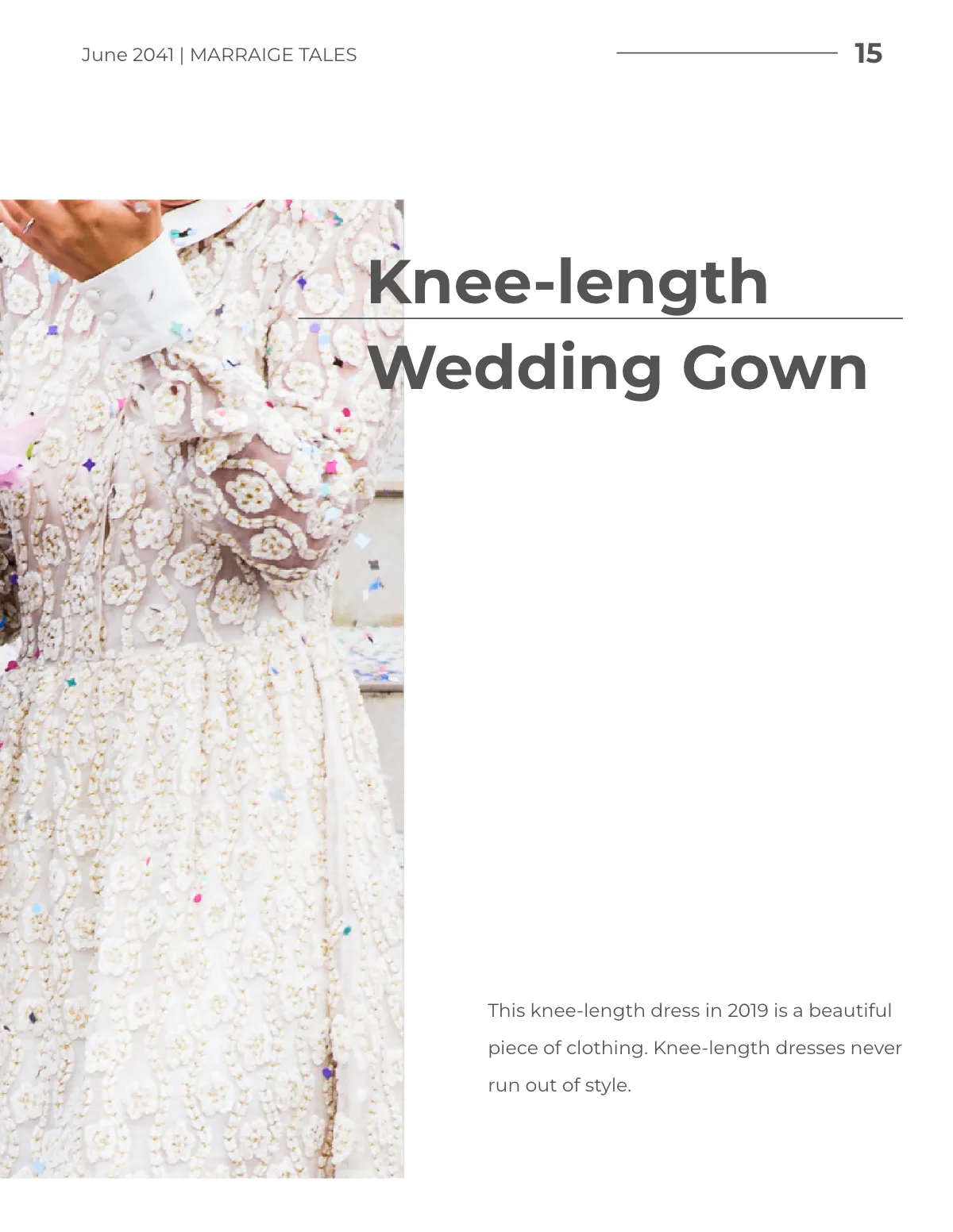 Free Printable Wedding Magazine Template to Edit Online