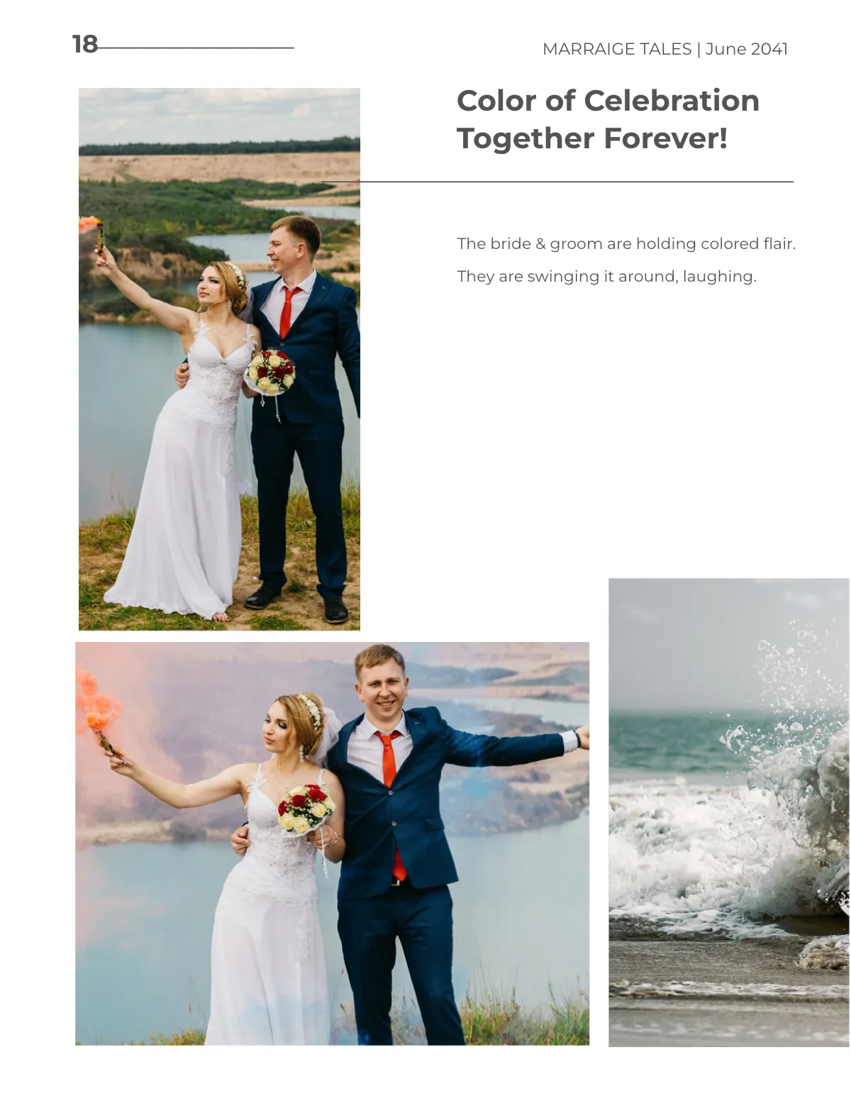 Free Printable Wedding Magazine Template to Edit Online