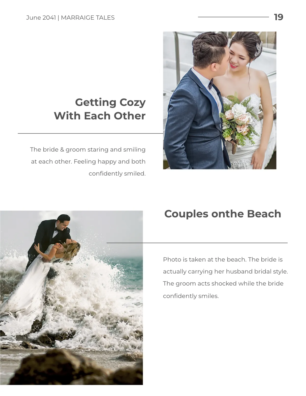 Free Printable Wedding Magazine Template to Edit Online