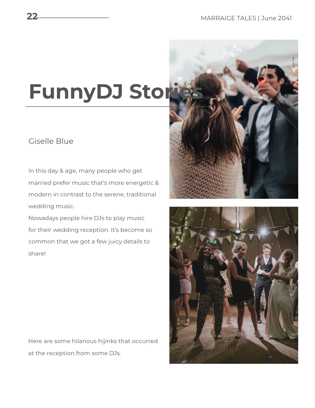 Free Printable Wedding Magazine Template to Edit Online