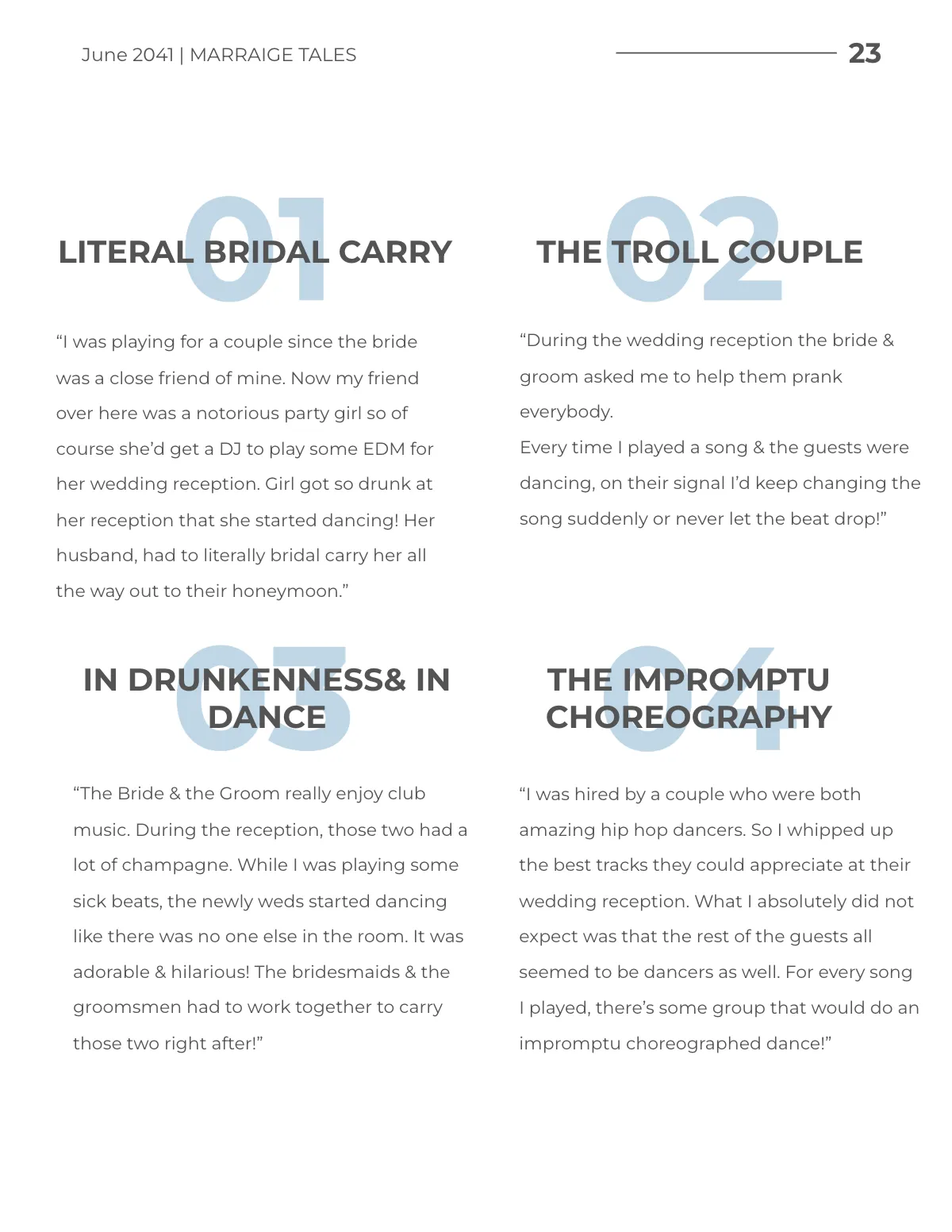 Free Printable Wedding Magazine Template to Edit Online