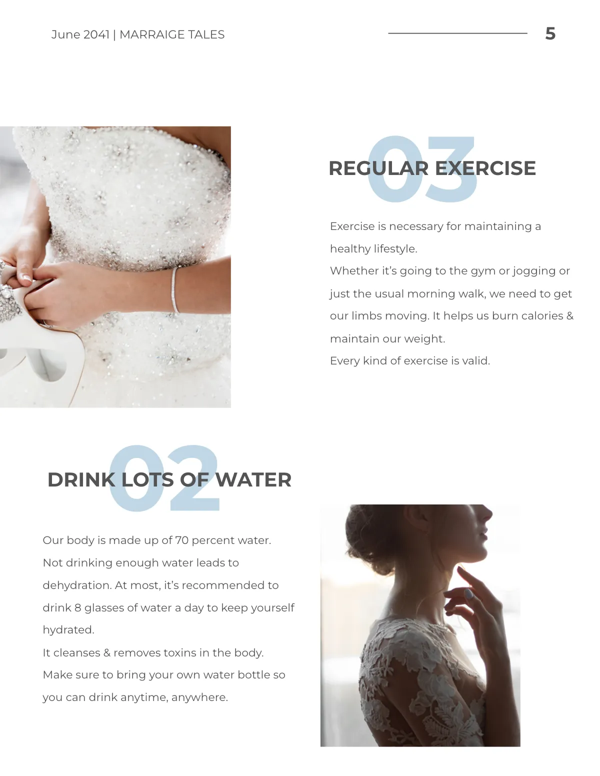 Free Printable Wedding Magazine Template to Edit Online