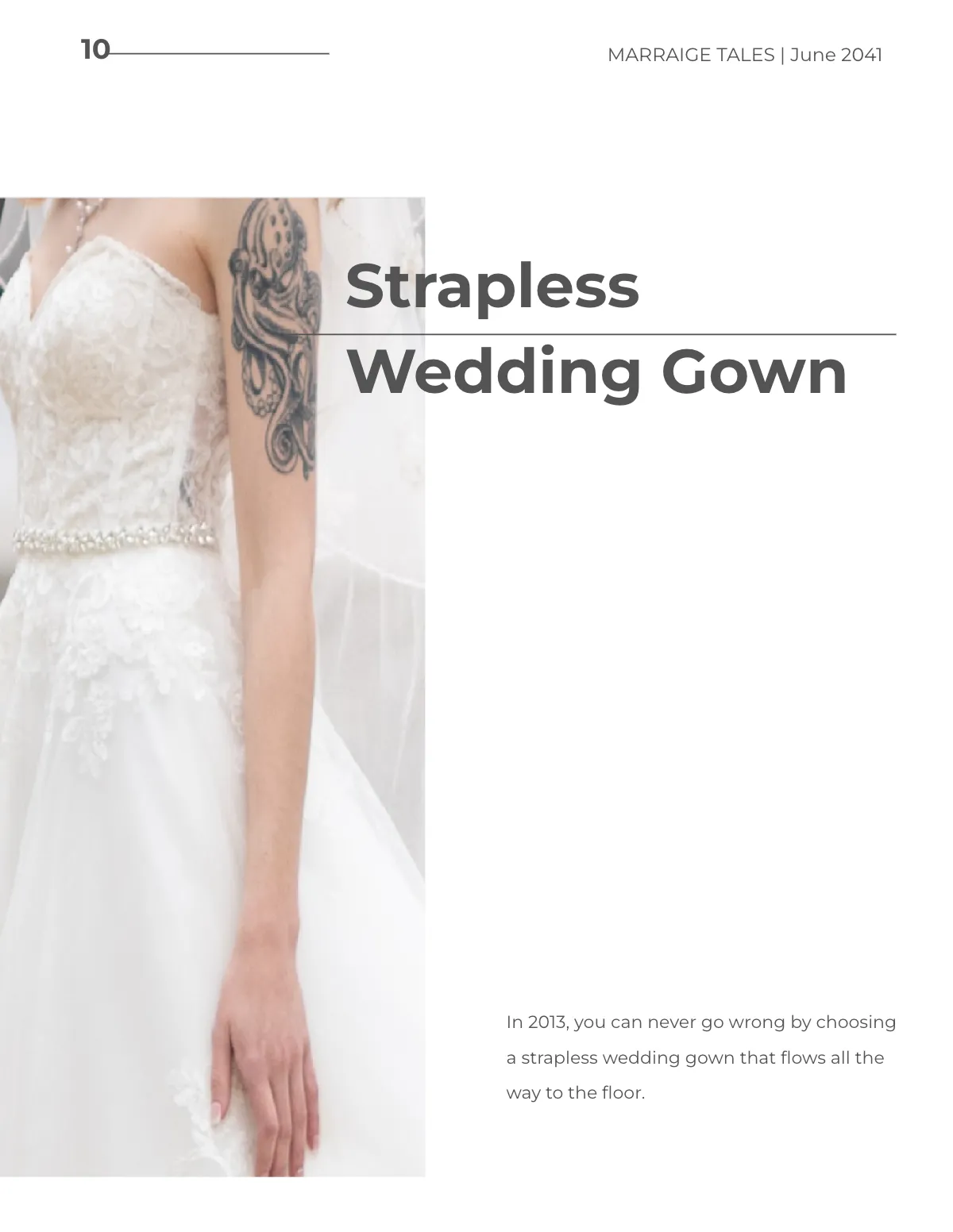 Free Printable Wedding Magazine Template to Edit Online