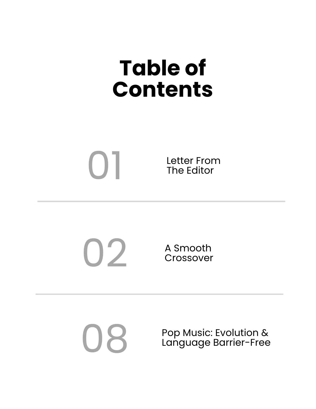 Free Simple Music Magazine Template to Edit Online