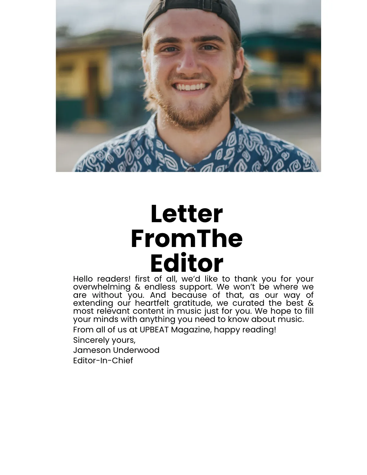 Free Simple Music Magazine Template to Edit Online