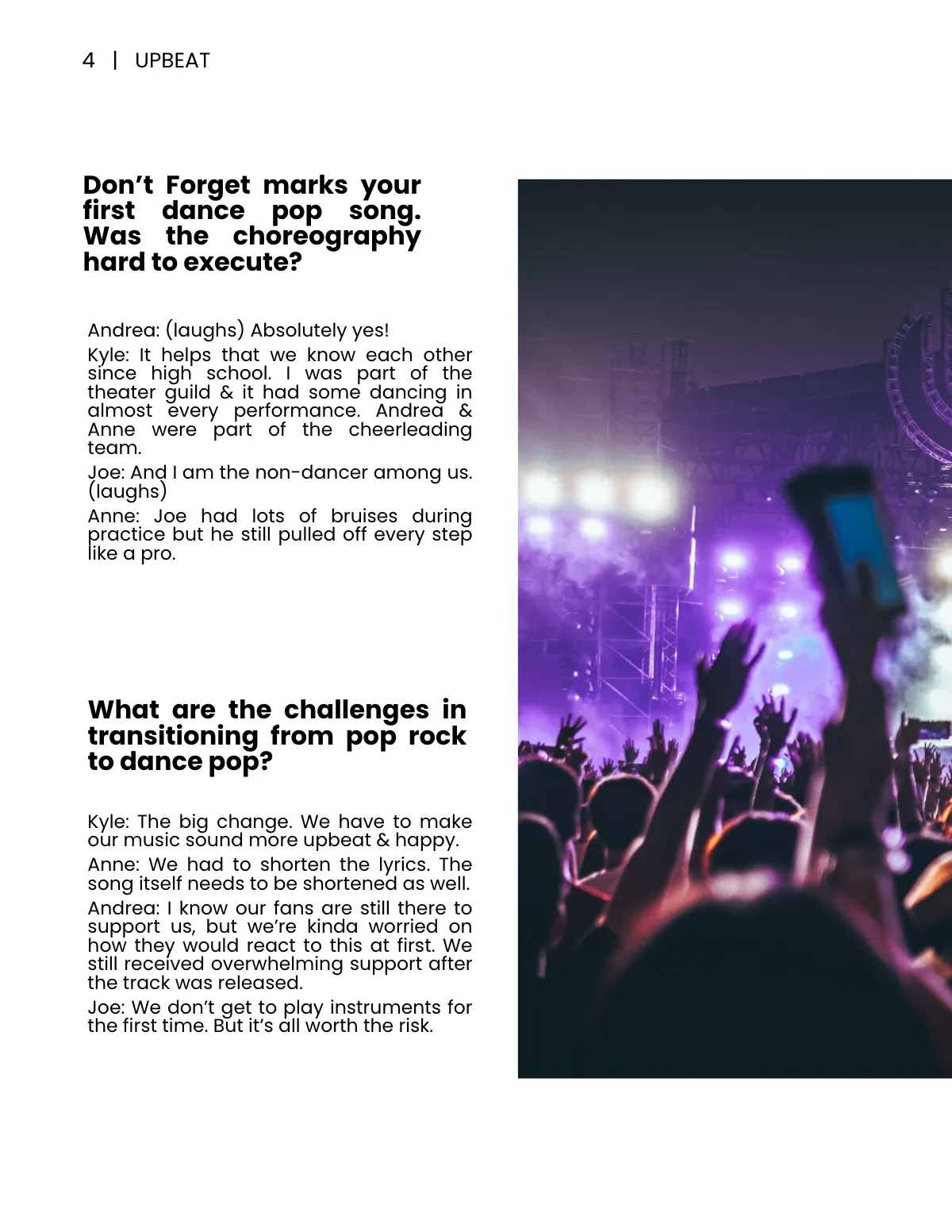 Free Simple Music Magazine Template to Edit Online