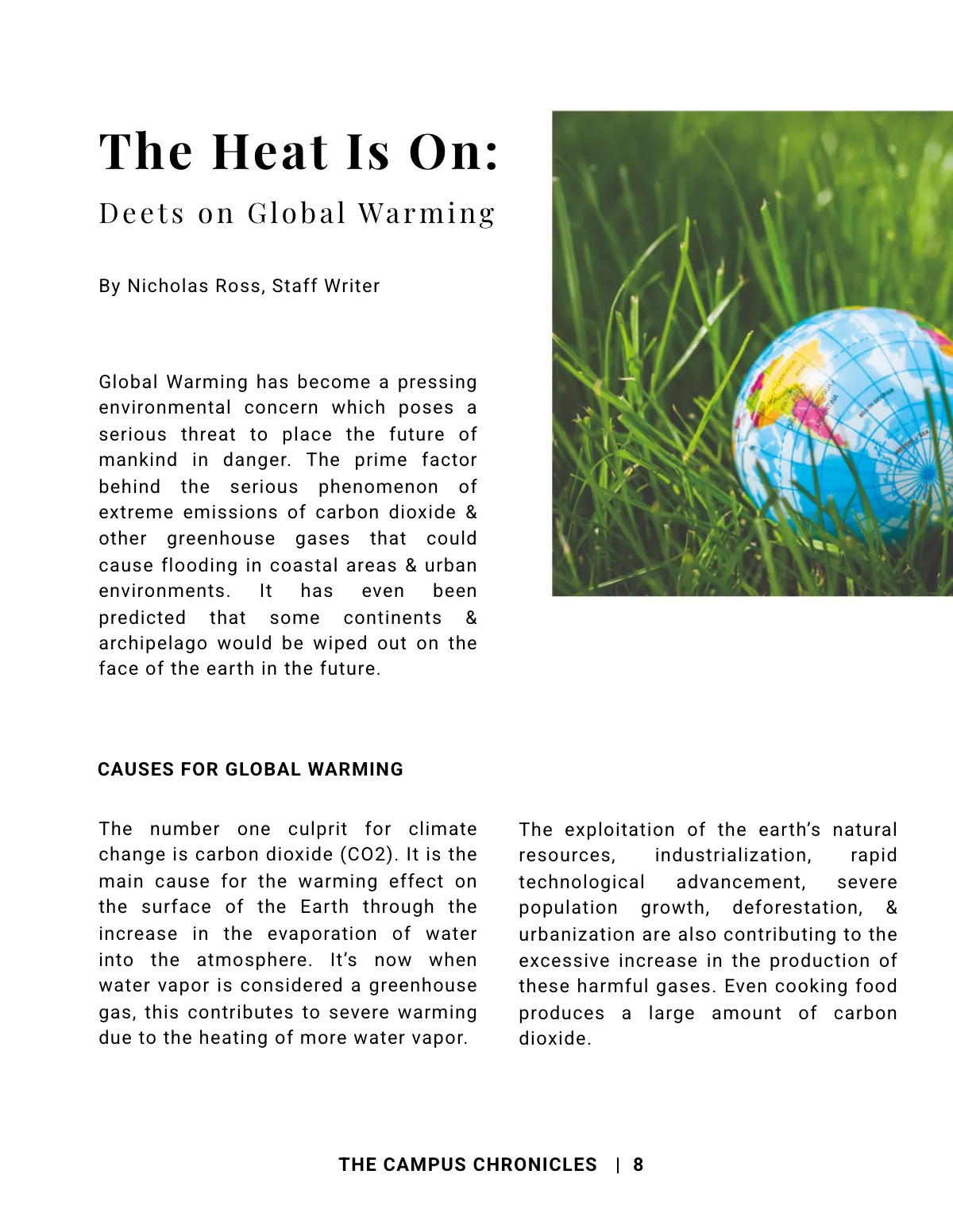 Free Simple School Magazine Template to Edit Online