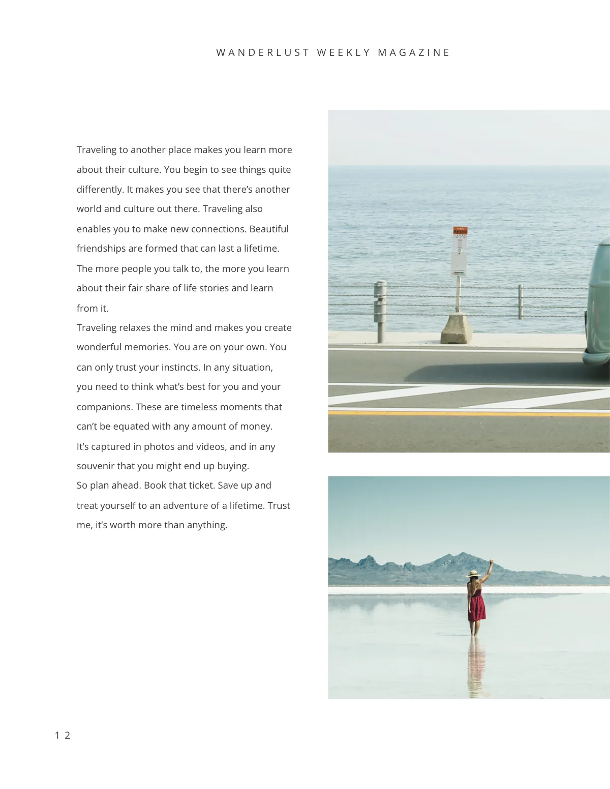 Free Travel Magazine Template to Edit Online