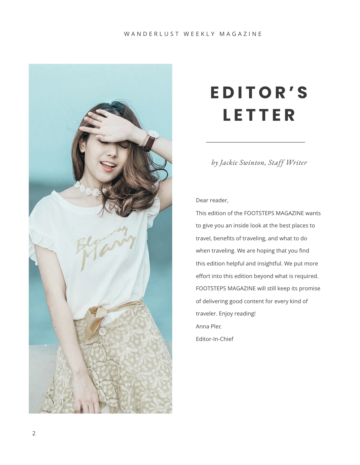 Free Travel Magazine Template to Edit Online