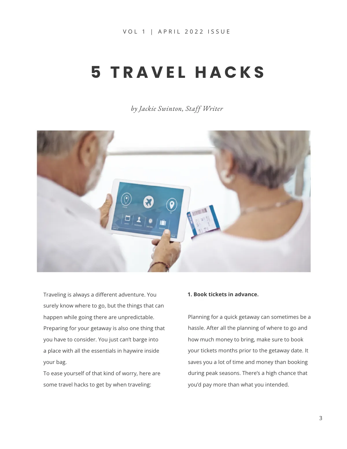 Free Travel Magazine Template to Edit Online