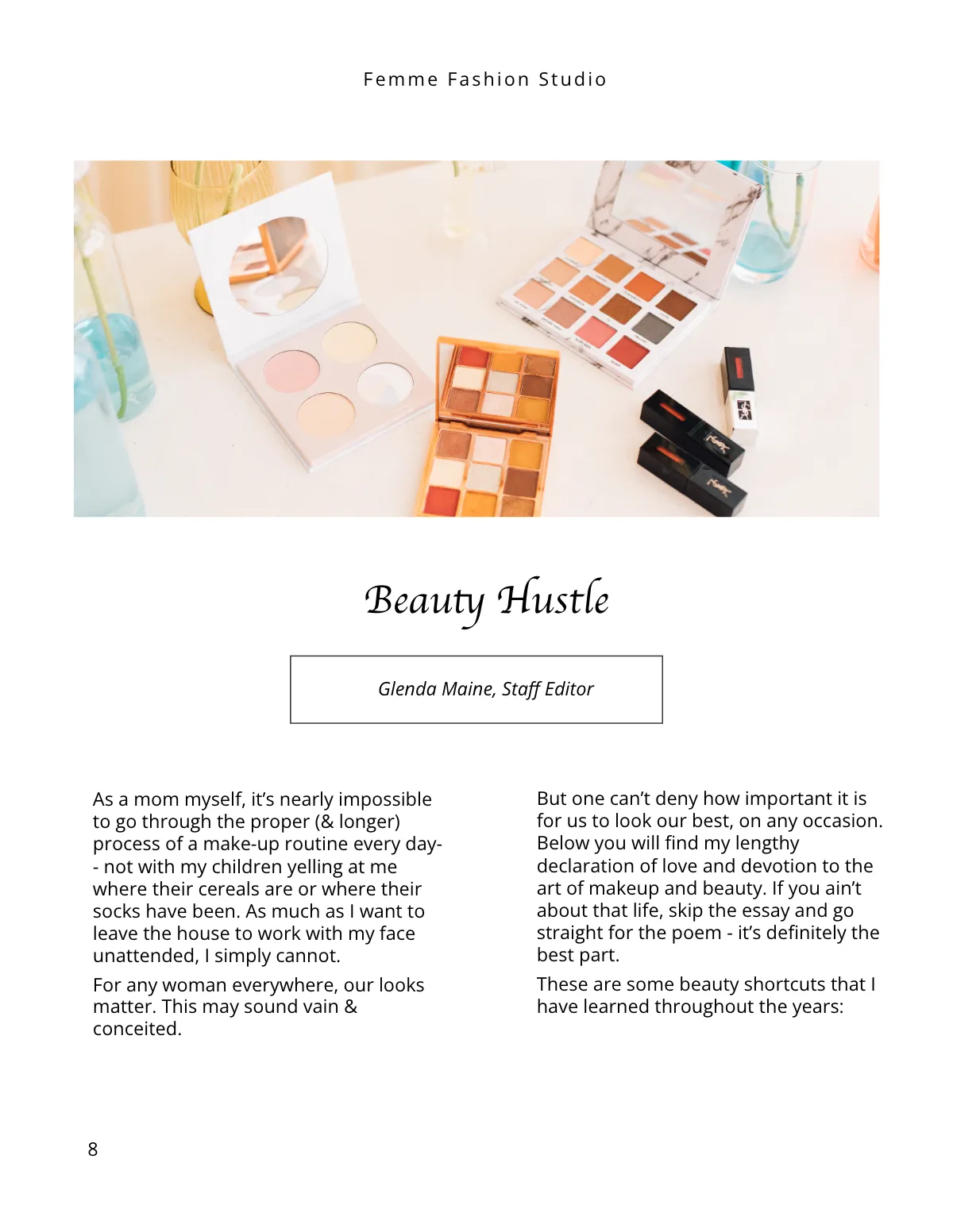 Free Women's Lifestyle Magazine Template to Edit Online