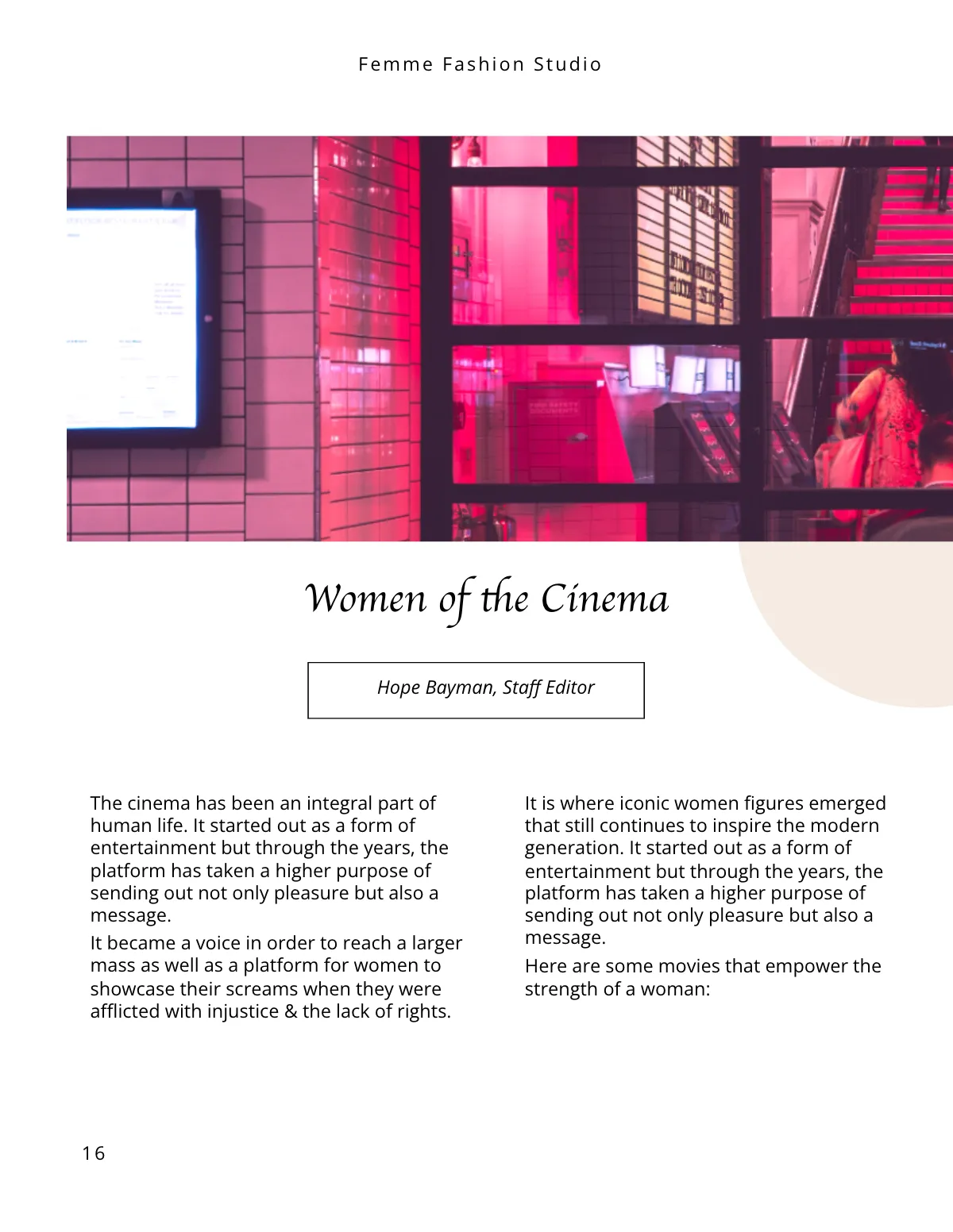 Free Women's Lifestyle Magazine Template to Edit Online