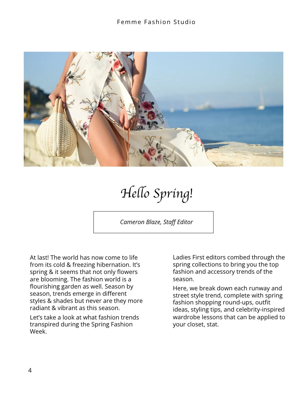 Free Women's Lifestyle Magazine Template to Edit Online