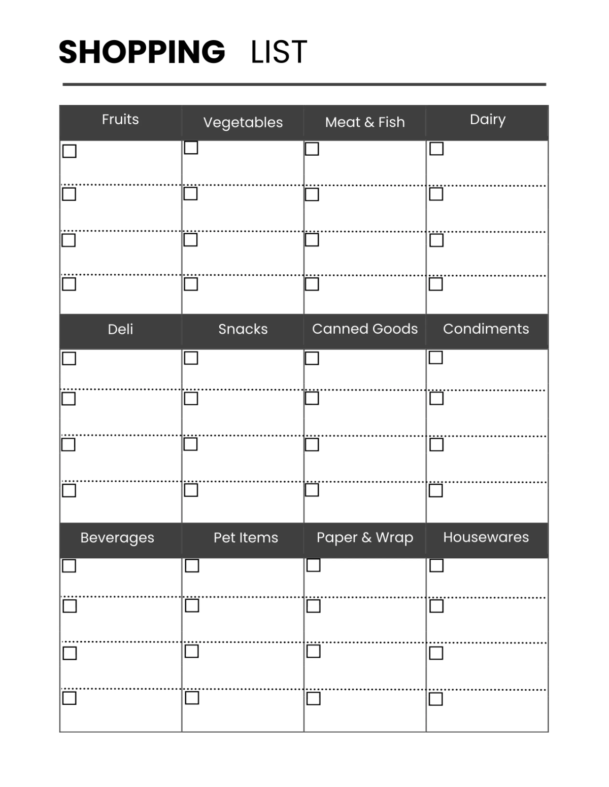 Free Printable Menu Planner Template to Edit Online