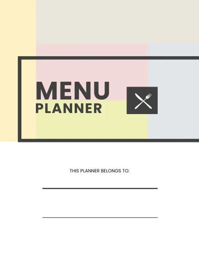 Free Printable Menu Planner Template to Edit Online