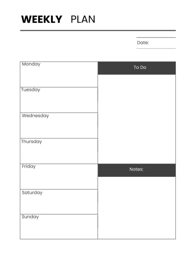 Free Printable Menu Planner Template to Edit Online