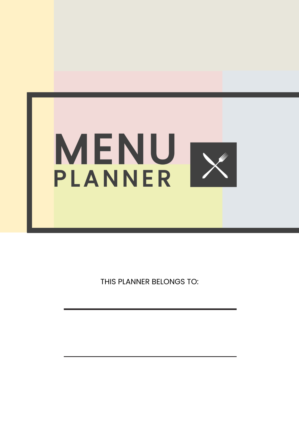 Printable Menu Planner Template