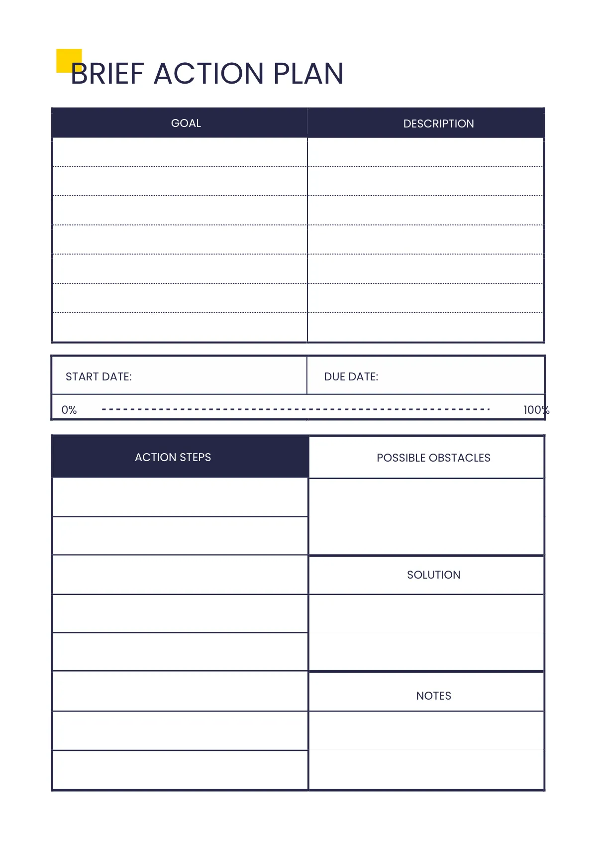 Free Simple Business Planner Template to Edit Online