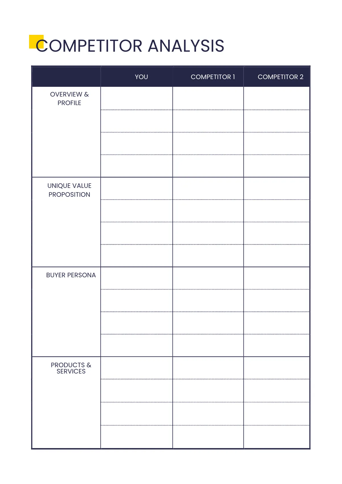 Free Simple Business Planner Template to Edit Online