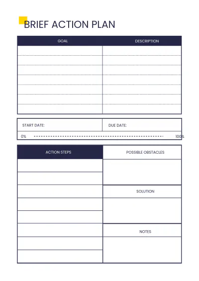 Free Simple Business Planner Template to Edit Online