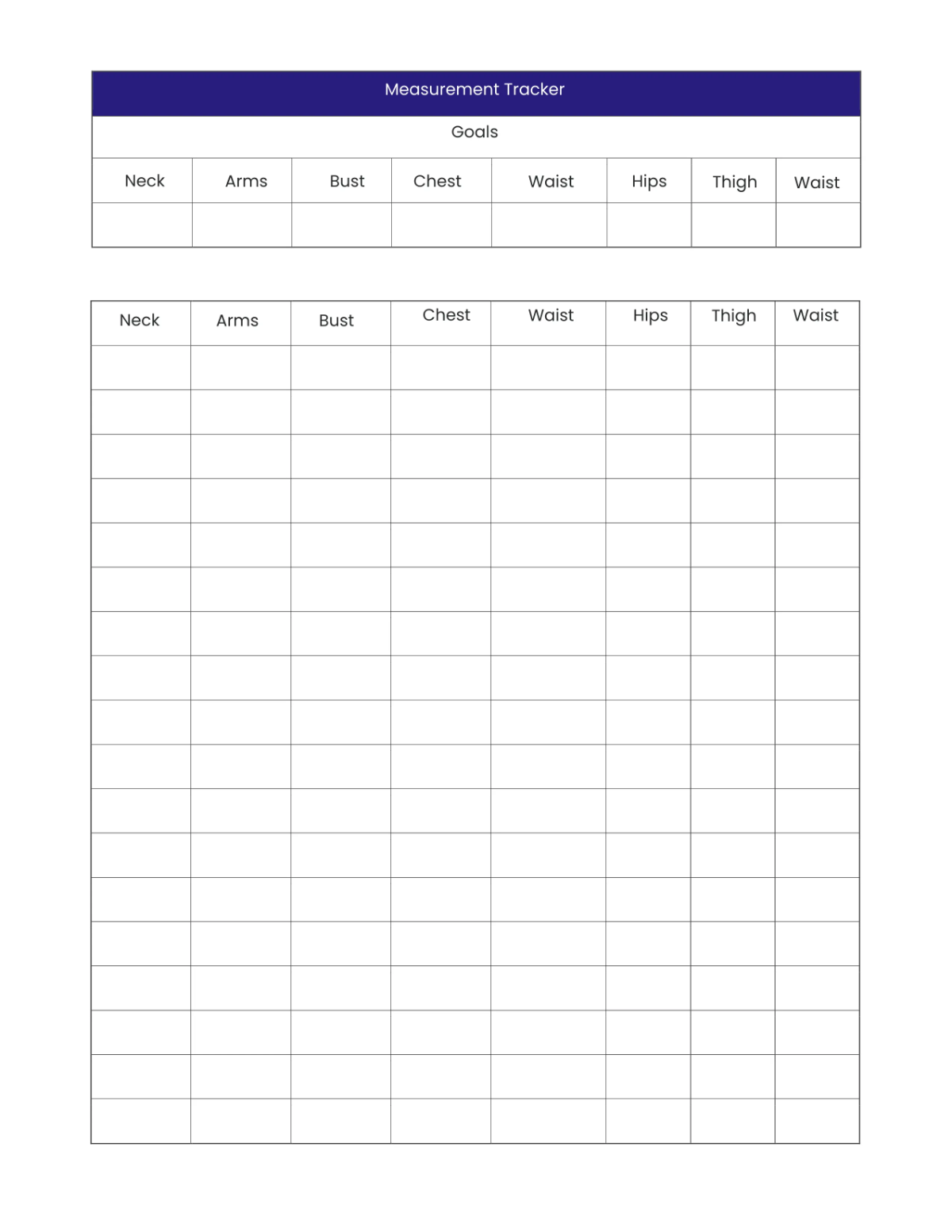 Free Sample Workout Planner Template to Edit Online