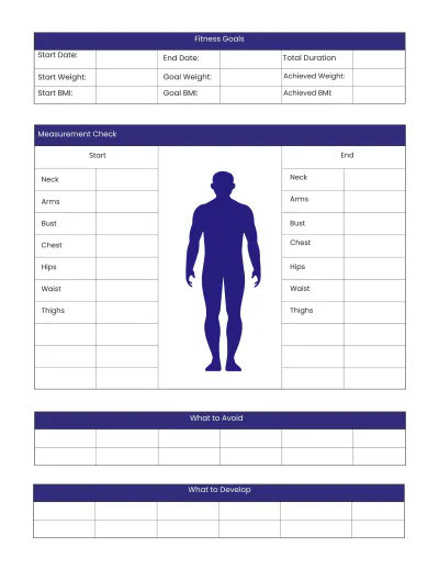 Free Sample Workout Planner Template to Edit Online
